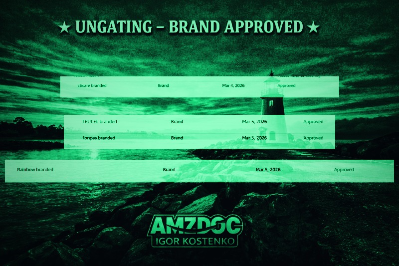 Amazon brand ungating approved by AMZDOC — TRUCEL, lonpas, Rainbow