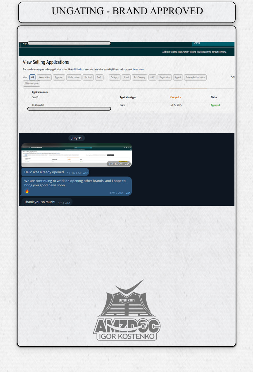 Amazon product authenticity complaint successfully resolved by AMZDOC